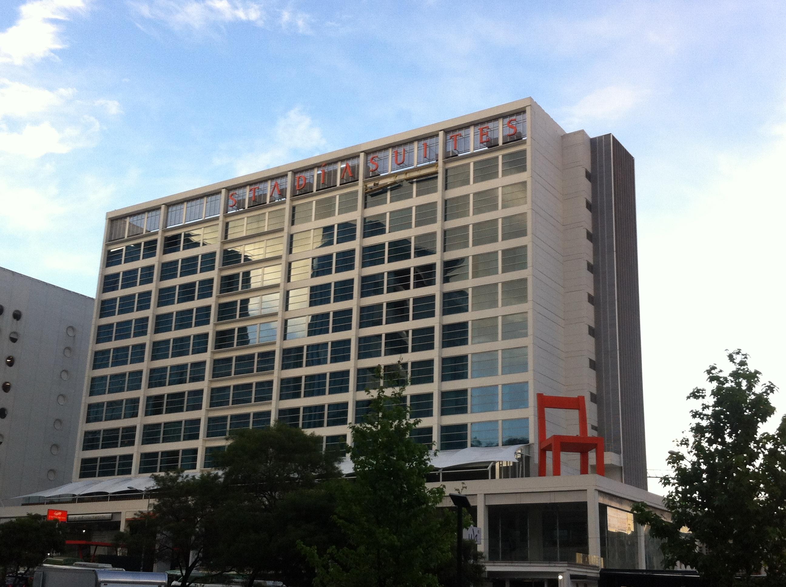 Stadia Suites Mexico City Santa Fe Exterior photo The hotel in 2012